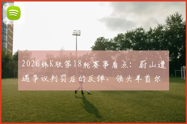 2026韩K联第18轮赛事看点：蔚山遭遇争议判罚后的反弹，领头羊首尔能否继续领跑，附最新争冠形势分析