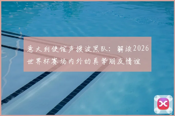 意大利使馆声援波黑队：解读2026世界杯赛场内外的真挚朋友情谊